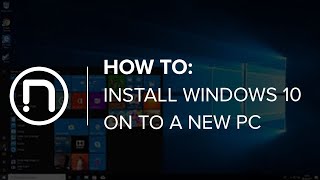 How to Install Windows 10 onto a new PC [upl. by Aicilaanna]