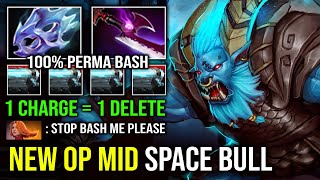 WTF 100 Cant Stop Perma Bash 1 Charge  1 Delete Solo Mid Space Bull Imba Spirit Breaker Dota 2 [upl. by Hazaki]