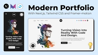 How to Create a Stunning Portfolio Website with Nextjs Tailwind CSS and Framermotion🌟 [upl. by Atinna321]