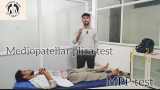 MPP test Mediopatellar plica test  Only test to diagnose Plica syndrome knee kneepain [upl. by Hultin299]