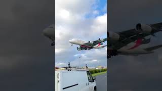 Huge Plane Landing At Heathrow Airport  Heathrow Airport Live  Emirates Airlines [upl. by Atisusej]