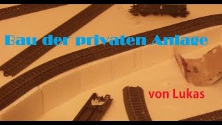 Bau der privaten Märklin H0 Modellbahnanlage von Lukas 08 Bau der Auffahrt 12 [upl. by Jahdiel]