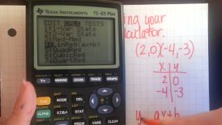 Finding slope using stat on calculator [upl. by Akilak]