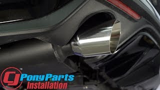 20152017 Mustang GT Flowtech AxleBack Exhaust 3quot SS Dual Exit With 4quot Polished Tips Installation [upl. by Akiehs872]