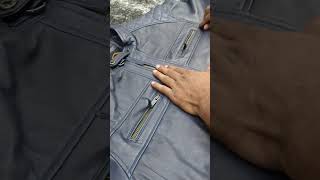 Leather Jacket Finishing  AK Leather Garments goodleather originalleatherjackets jacket [upl. by Peppie]