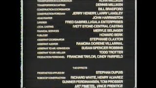 RoboCop 1987 End Credits Vhs Recording [upl. by Buller]