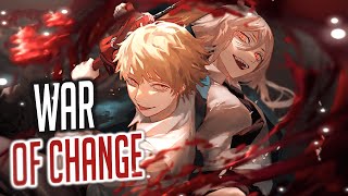 Nightcore  War of Change Metal Version Lyrics [upl. by Nolahp]