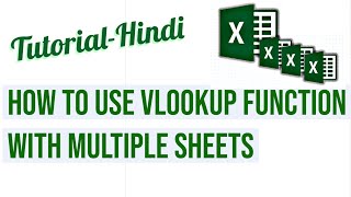 How TO Use Vlookup Function with Multiple sheets  Hindi [upl. by Farmelo]