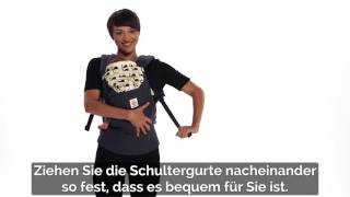 Ergobaby NeugeborenenEinsatz Easy Snug  Anleitung mit Original Babytrage [upl. by Ydnic]