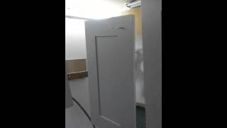 Fast spraying Farrow amp Ball paint onto kitchen units [upl. by Nerraw]