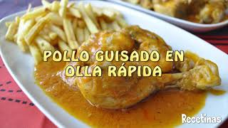 Receta de Pollo guisado en olla rápida [upl. by Nevsa]