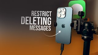 How to Restrict Deleting Messages on iPhone tutorial [upl. by Brittne]