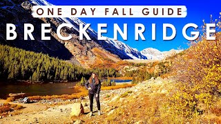 FALL GUIDE to ONE DAY in BRECKENRIDGE Colorado  Best Things to Do Eat amp See [upl. by Ligriv564]