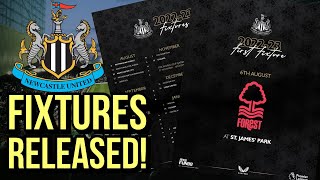 NEWCASTLE UNITED FIXTURES RELEASED Premier League 202223 Season [upl. by Zizaludba]