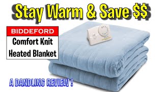 The Biddeford Comfort Knit Heated Blanket STAY WARM amp SAVE [upl. by Fawcette307]