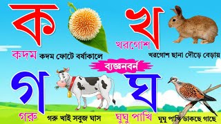 Banjonborno  Bangla bornomala  a ajogor aschhe tere  বাংলা ব্যঞ্জনবর্ণ  kkhggha  ক খ গ ঘ ঙ [upl. by Ylecara]