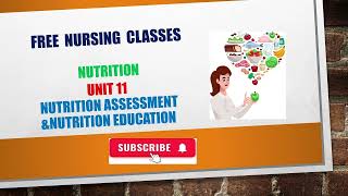 Nutritional assessment part 1 unit 11bscnursing secondsemesternutritionrguhskuhsmalayalam [upl. by Archie356]