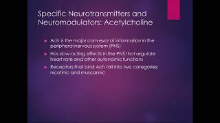 Chapter 6 Part 2 Neurotransmitters and Neuromodulators [upl. by Enriqueta841]