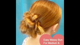 quotFlip Braidquot Messy Bun Updo Hairstyles [upl. by Brittnee]