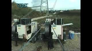 WB 150018  400 kv transmission line  quad bundle stringing between Tavel and Tricastin  ZECK [upl. by Zetram]