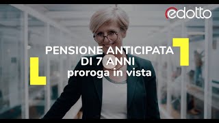 Pensione anticipata prorogato lo scivolo a 7 anni [upl. by Inatirb807]