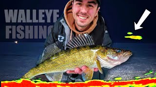 Ice Fishing for Golden Walleyes Overnight Camping in Walleye Heaven [upl. by Pryor559]