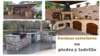 Cocinas exteriores  Piedra  Ladrillo [upl. by Baumann324]