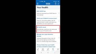 NHS App  How to view your GP health record [upl. by Channa984]