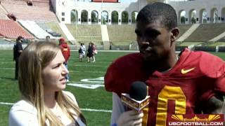 Trojan receiver DeVon Flournoy from USC spring football 2012 [upl. by Daphne]