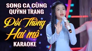 KARAOKE Đồi Thông Hai Mộ  Song Ca Cùng Quỳnh Trang [upl. by Aniara]