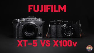 Fujifilm X100v VS XT5 Is the XT5 a good X100v alternative [upl. by Ellerred428]