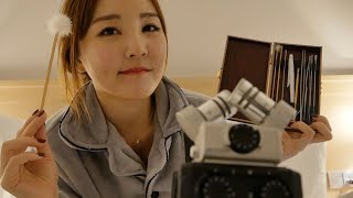 종류별 귀청소 ASMR｜솜털 끈적 면봉 쇠귀이개 스폰지 ｜ZOOM H6 Recorder amp Microphone [upl. by Ephraim]