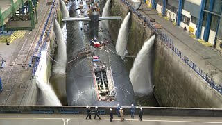 Repairing Billions  NATO Submarine Inside Advanced Dry Dock in France [upl. by Vasos]