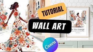 Wall Art Tutorial Canva Wall Art with Inspirational Quotes [upl. by Lewej845]