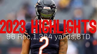 DJ Moore 2023 Highlights All Catches [upl. by Tedie]