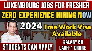 Luxembourg Country Work Visa  Luxembourg Work Visa 2024  Jobs in Luxembourg [upl. by Erasaec]