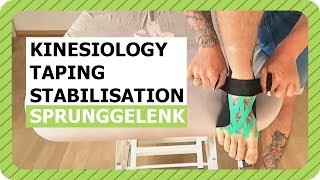 Fußgelenk stabilisieren Anleitung  Kinesiology Tape Anleitung für Fußgelenk nach Supinationstrauma [upl. by Miehar219]