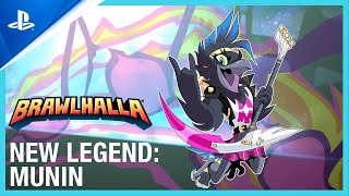 Brawlhalla New Legend Munin Trailer  PS4 [upl. by Eednim998]