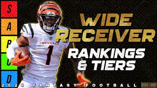 Top 36 Wide Receiver Rankings amp Tiers  2024 Fantasy Football [upl. by Landau404]