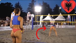 Xhuda Kruti Albanian Beach Volleyball Player 2🔥🏐 [upl. by Atinauq]