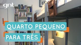 Quarto pequeno para três irmãos  Antes e Depois  Decora  Maurício Arruda [upl. by Jada]