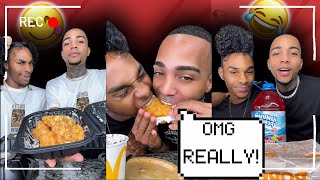 FUNNY FOOD REVIEWS MCFLURRY  HASH BROWN amp DRY POPEYES BISCUIT [upl. by Annayr]