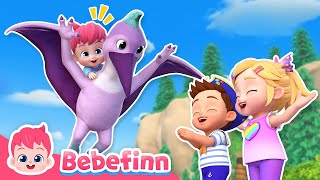 Let’s Fly With A New Dino Friend PteranodonㅣEP131ㅣBebefinn Nursery Rhymes and Kids Songs [upl. by Alimaj]