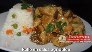 Receta de Pollo en salsa agridulce [upl. by Gnirol]