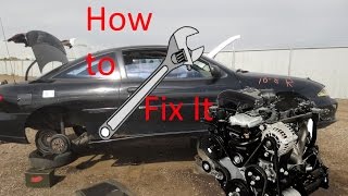 How to replace a water pump on a 1998 Chevy Cavalier [upl. by Aber]