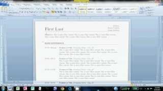 How to Make an Easy Resume in Microsoft Word [upl. by Aurora]