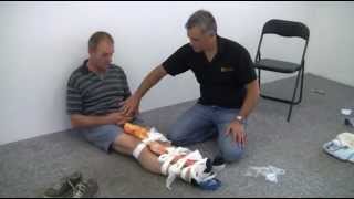 A Simple Method For Splinting A Leg [upl. by Airuam]