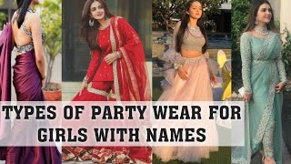 Types of party wear amp festive wear for girls and womensTraditional wear for girlsTHE TRENDY GIRL [upl. by Ellenahc]