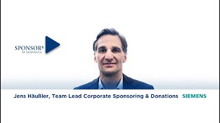 SPONSORs im Gespräch mit Jens Häußler Lead Corporate Sponsoring amp Donations Siemens [upl. by Essinger]