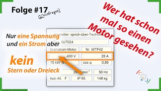 Motortypenschild mit nur einer Spannung aber ohne Stern oder Dreieck  Geniesfragen17  Elektroniker [upl. by Leventhal]